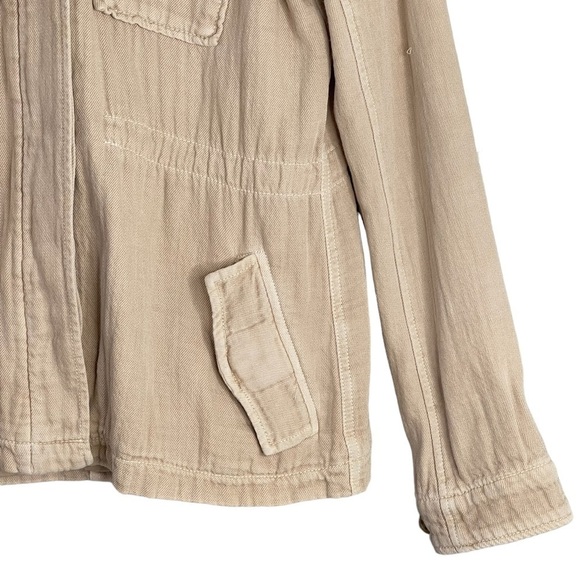 James Perse Utility Jacket Womens Size 3 Large Cotton Safari Military Chore Coat - Picture 5 of 14